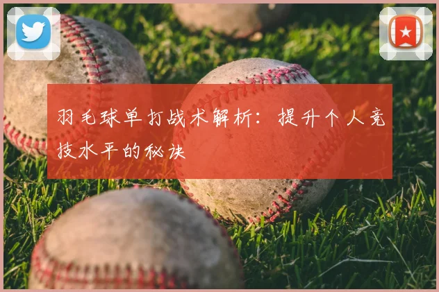 羽毛球单打战术解析：提升个人竞技水平的秘诀